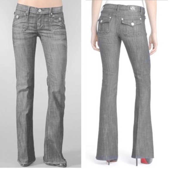 Rock & Republic Denim - Rock & Republic Gray Scorpion Flare Jeans